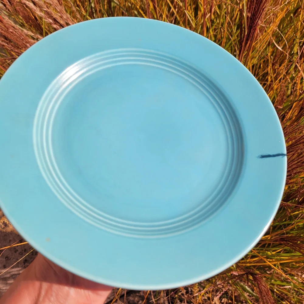 Vintage Harlequin by Homer Laughlin 5-Piece Place Setting ~ Turquoise ~ Blue ~